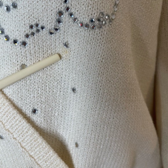 Vtg St. John by Marie Gray Sweater Skirt Set Santana Knit Size 10 Cream - Picture 4 of 15